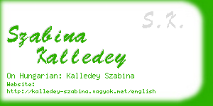 szabina kalledey business card